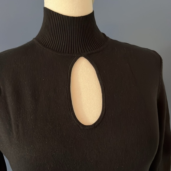 Cache silk blend, turtleneck with key hole - Picture 3 of 11